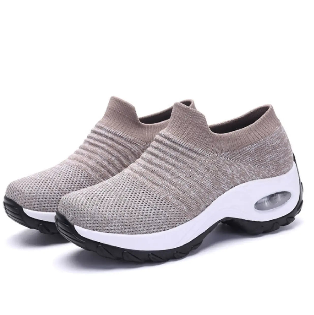 Women's Breathable Synthetic Slip-On Sneakers | Comfortable Arch Support Walking Shoes 7