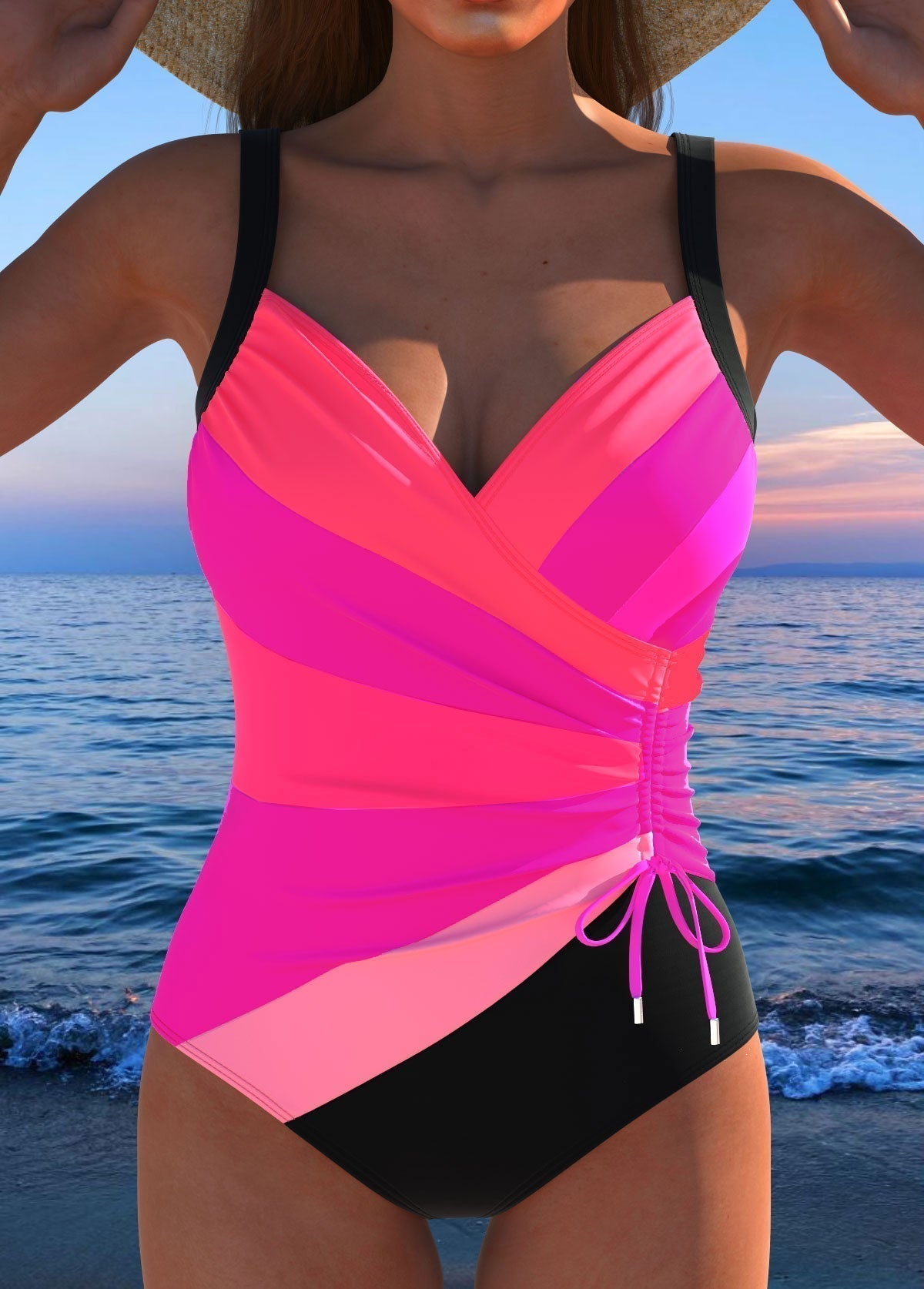 Womens Colorful Printed Swimsuit | Elegant Tummy Control Luxe Design 5