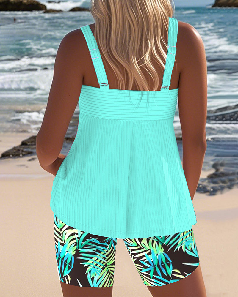 Womens Colorful Printed Tummy Control Tankini | Comfortable Summer Swimwear 2
