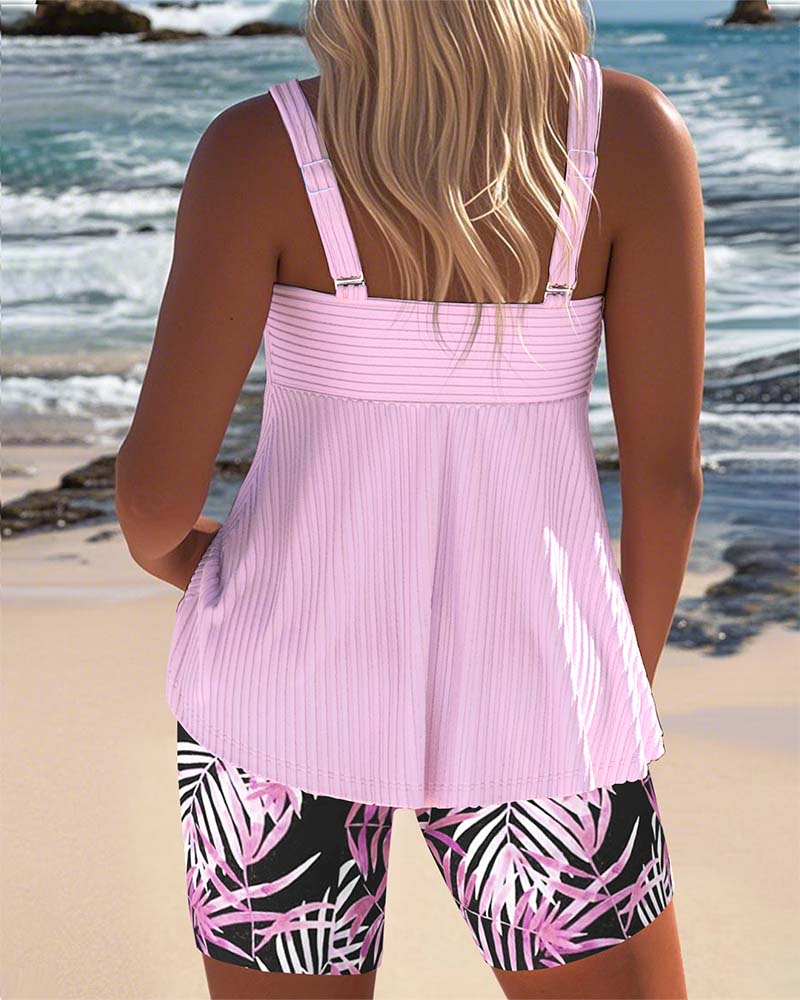 Womens Colorful Printed Tummy Control Tankini | Comfortable Summer Swimwear 4