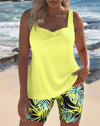 Womens Colorful Printed Tummy Control Tankini | Comfortable Summer Swimwear 9