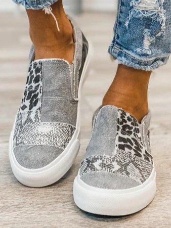 Womens Comfortable Canvas Slip-Ons | Trendy Lightweight Everyday Shoes 8