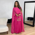 Women's Elegant Cape Maxi Dress | Sophisticated Formal Evening Gown 1