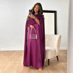 Women's Elegant Cape Maxi Dress | Sophisticated Formal Evening Gown 3
