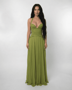 Womens Elegant Lace Maxi Dress | Timeless Halter Neck Formal Gown 1