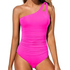 Womens Elegant One-Piece Swimsuit | Flattering Tummy Control Design for Summer 11