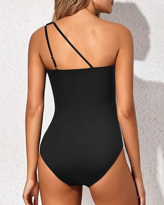 Womens Elegant One-Piece Swimsuit | Flattering Tummy Control Design for Summer 7