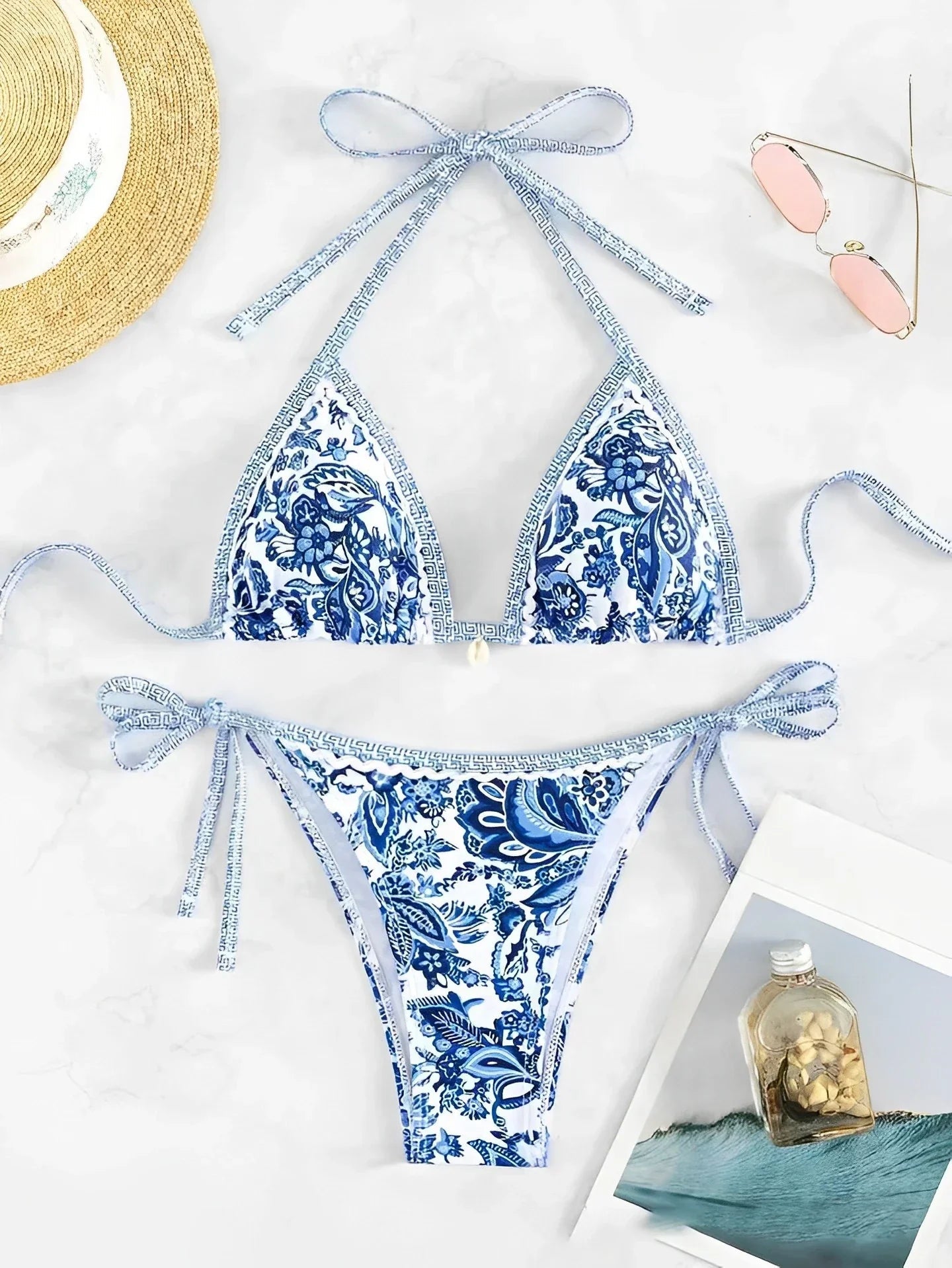 Womens Elegant Paisley Print Bikini Set | Comfortable Adjustable Swimwear for Summer 4