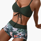Womens Floral High-Waisted Bikini Set | Stretch Two-Piece Swimwear for Women 1