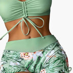Womens Floral High-Waisted Bikini Set | Stretch Two-Piece Swimwear for Women 2