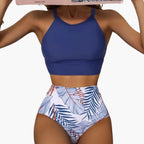 Womens Floral High-Waisted Bikini Set | Stylish Two-Piece Swimwear for Summer 2