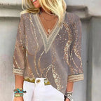 Women's Lightweight Chiffon Blouse | Flowing Elegant Summer Top with Delicate Details 0