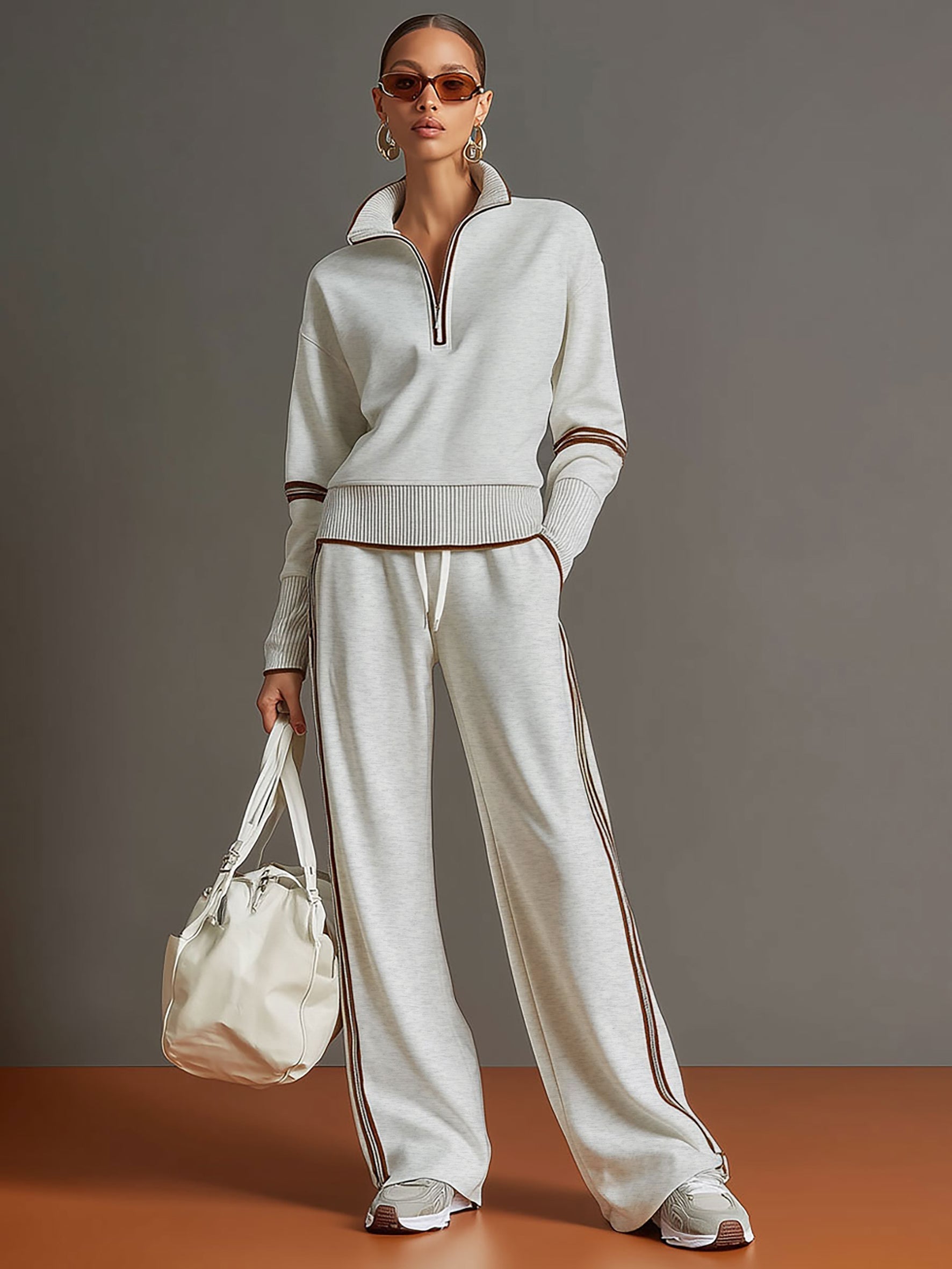 Women's Lightweight Cotton Blouse and Wide-Leg Pants Set | Relaxed Fit Casual Summer Outfit 3