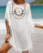 Womens Lightweight Crochet Beach Cover-Up | Breezy Boho Chic Swimsuit Layering 1