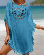 Womens Lightweight Crochet Beach Cover-Up | Breezy Boho Chic Swimsuit Layering 4