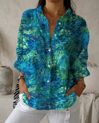 Women's Lightweight Floral Print Blouse | Relaxed Fit Casual Summer Top 10