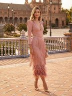 Women's Lightweight Polyester Maxi Dress | Elegant Cascading Summer Dress 10