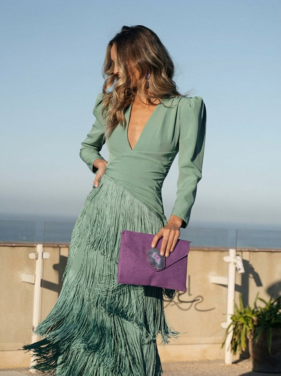 Women's Lightweight Polyester Maxi Dress | Elegant Cascading Summer Dress 8