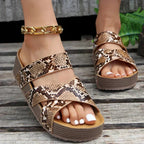Womens Matte Synthetic Platform Sandals | Stylish Criss-Cross Open Toe Footwear 4
