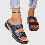 Womens Premium Leather Sandals | Comfortable Adjustable Orthopedic Footwear 2