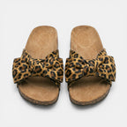 Womens Soft Fabric Bow Strap Sandals | Stylish Slip-On Flat Shoes for Summer 8