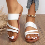 Womens Soft Fabric Flat Sandals | Comfortable Elegant Summer Footwear 1