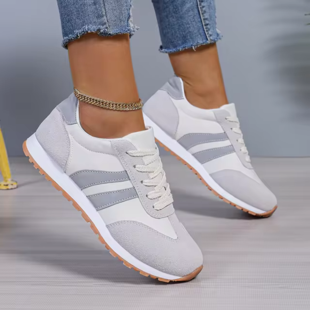 Womens Soft Leather Slip-On Sneakers | Lightweight Elegant Casual Shoes 2