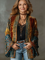 Women's Soft Lightweight Bohemian Kimono | Flowing Long Layering Piece 0