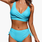 Womens Stretch Fabric Bikini Set | Adjustable Scoop Neck Two-Piece Swimwear for Women 4
