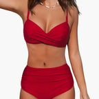 Womens Stretch Fabric Bikini Set | Adjustable Scoop Neck Two-Piece Swimwear for Women 5