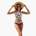 Womens Stretch Fabric Crossover Bikini Set | Adjustable Two-Piece Summer Swimwear 3