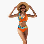Womens Stretch Fabric Crossover Bikini Set | Adjustable Two-Piece Summer Swimwear 7