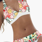 Womens Stretch Fabric Halter Bikini Set | Chic Open-Back Summer Swimwear 1