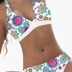 Womens Stretch Fabric Halter Bikini Set | Chic Open-Back Summer Swimwear 5