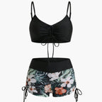 Womens Stretch Floral High-Waisted Bikini Set | Comfortable Two-Piece Swimwear for Summer 4