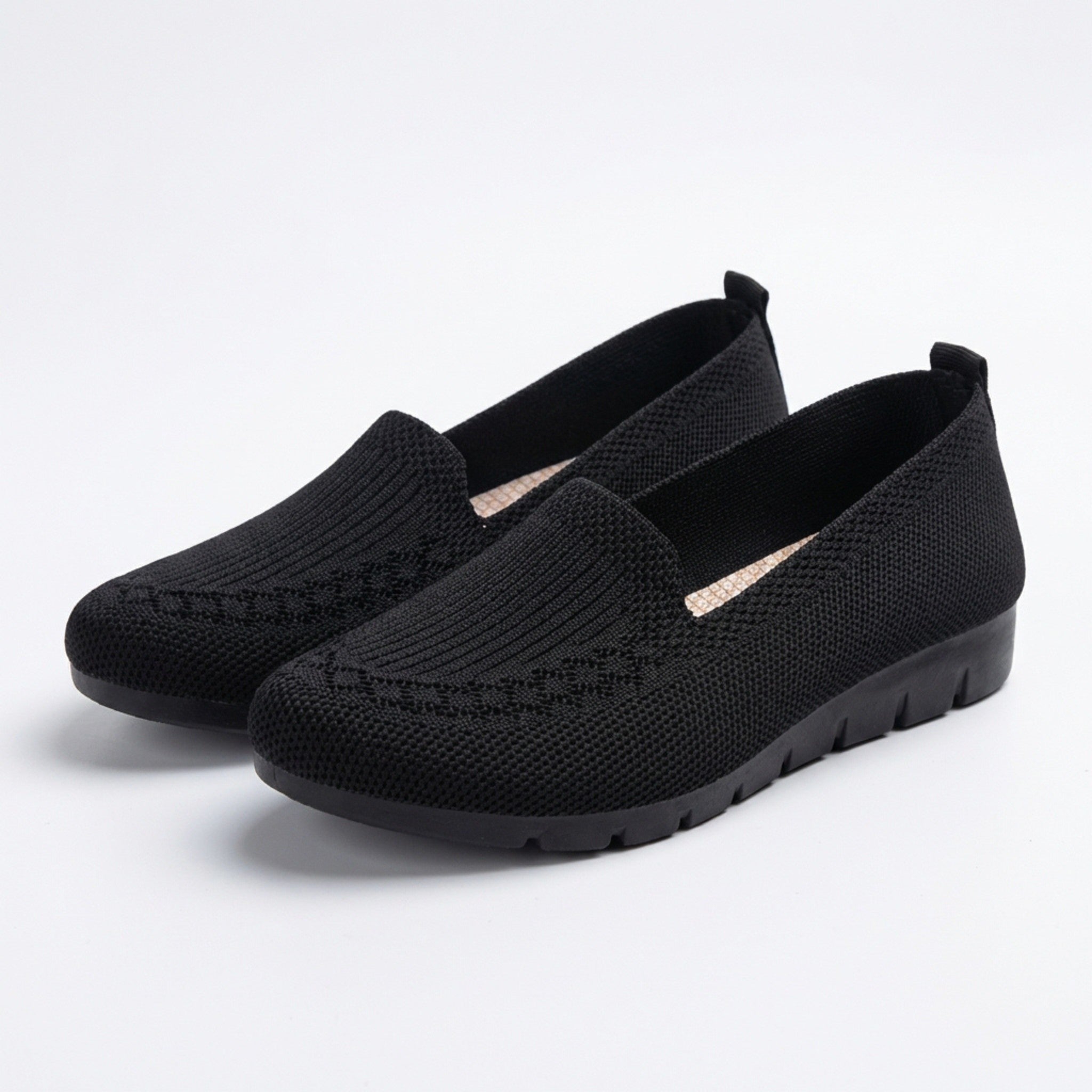 Womens Stretch Knit Loafers | Comfortable Casual Slip-On Shoes 5
