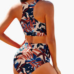 Womens Stretchy Sport Bikini Set | Structured Bustier Top with Mid-Rise Bottoms 2