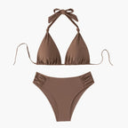 Womens Stretchy Triangle Bikini Set | Adjustable Tie Swimwear | Comfortable Summer Swimwear 2