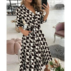 Women's Structured Cotton Blend Blazer Dress | Elegant Tailored Wrap Formal Dress 7