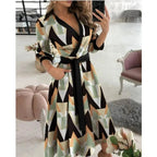 Women's Structured Cotton Blend Blazer Dress | Elegant Tailored Wrap Formal Dress 8