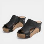 Womens Structured Fabric Platform Sandals | Stylish Open Toe Wedge Slip-On Shoes for Summer 5