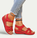Womens Synthetic Leather Open Toe Sandals | Comfortable Casual Summer Footwear 1