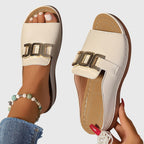 Womens Synthetic Open-Toe Sandals | Chic Comfortable Slip-On Footwear 3