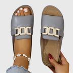 Womens Synthetic Open-Toe Sandals | Chic Comfortable Slip-On Footwear 6
