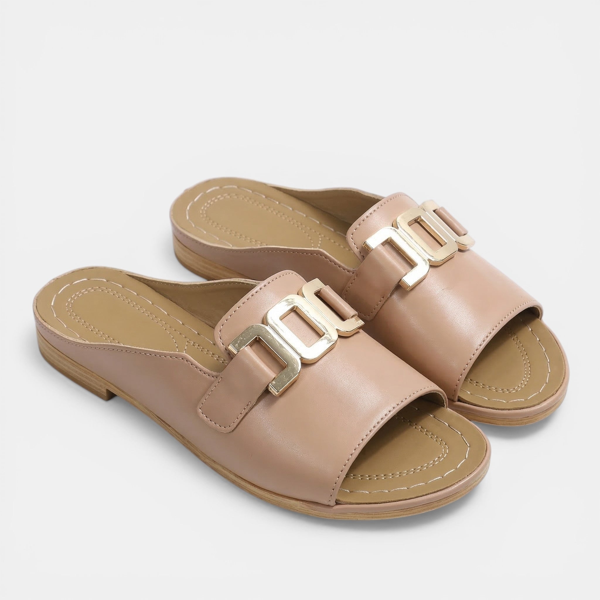 Womens Synthetic Platform Sandals | Stylish Open Toe Slide Design with Buckle Detail 5
