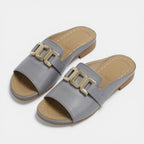 Womens Synthetic Platform Sandals | Stylish Open Toe Slide Design with Buckle Detail 6