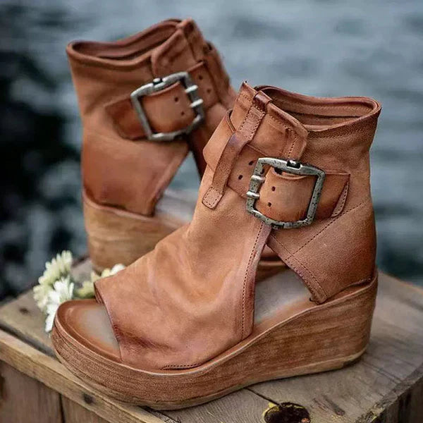 Womens Synthetic Wedge Sandals | Stylish Boho Orthopedic Design for All-Day Comfort 4