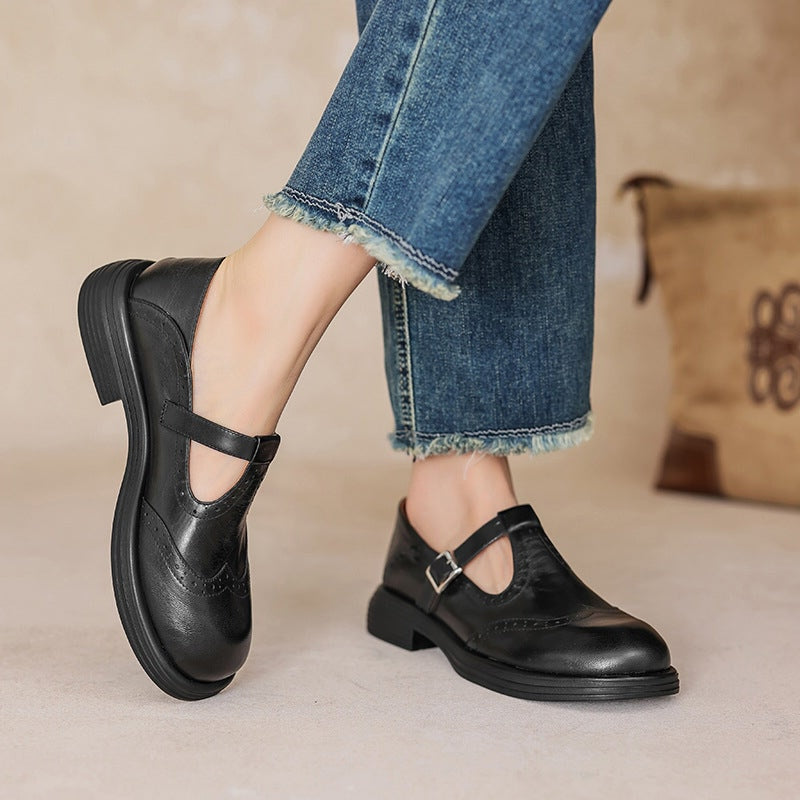 Womens Vegan Leather Mary Jane Sandals | Elegant Comfortable Everyday Footwear 7