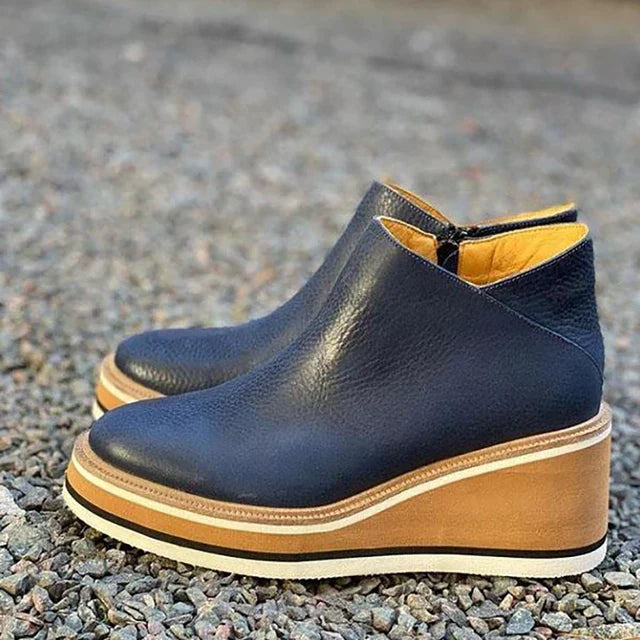 Womens Waterproof Leather Boots | Elegant Stylish Zippered Design for Autumn Winter 7
