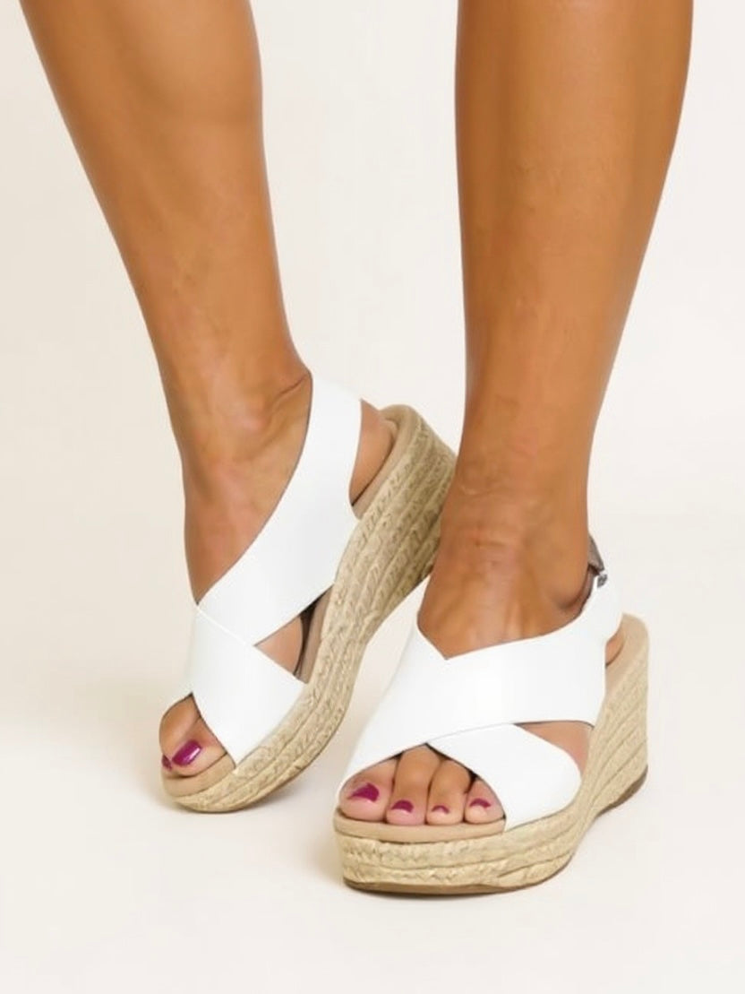Womens Woven Espadrille Wedge Sandals | Comfortable Adjustable Summer Footwear 8